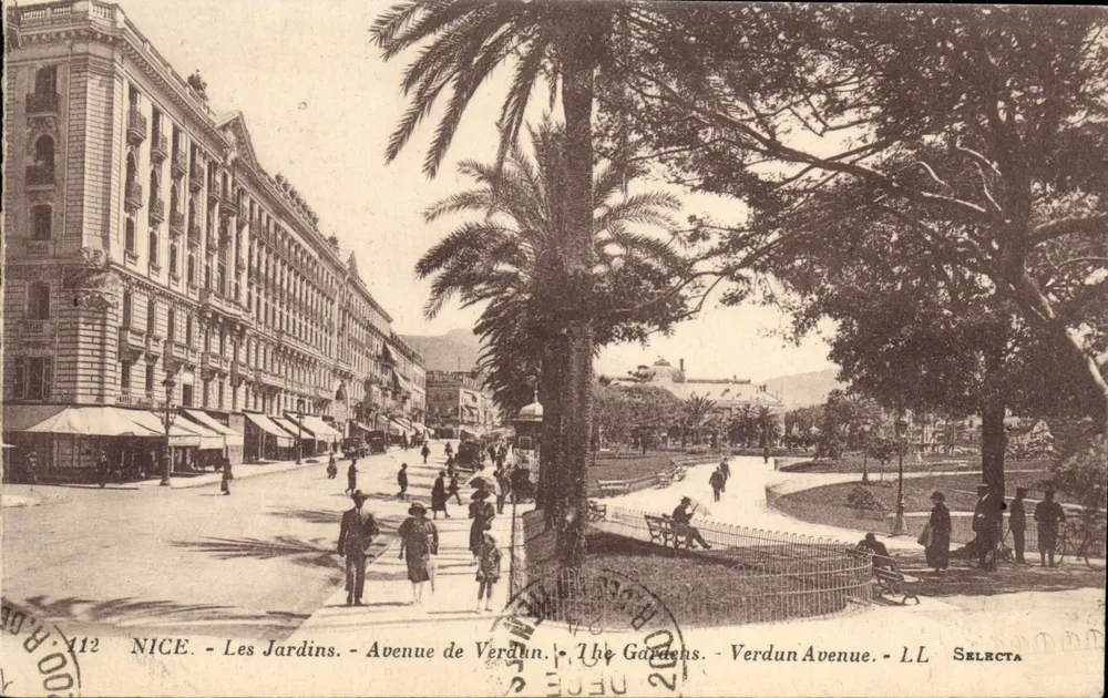 Nice - Os Jardins - Avenida de Verdun — LL Selecta, n°112 - Frente
