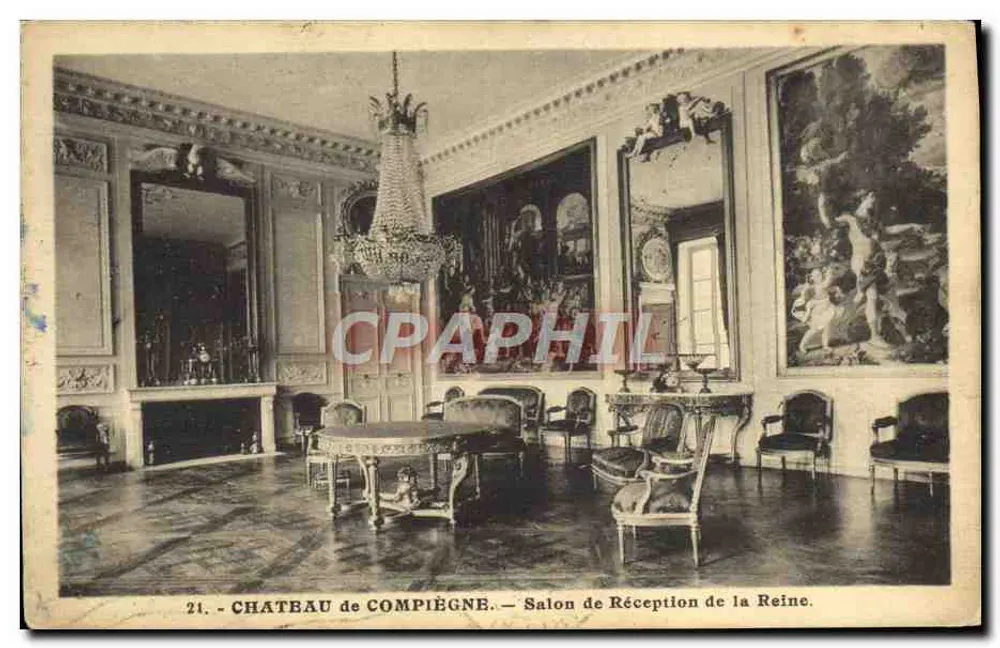 Château de Compiègne — Empfangssaal der Königin — Nr. 21 - Vorderseite