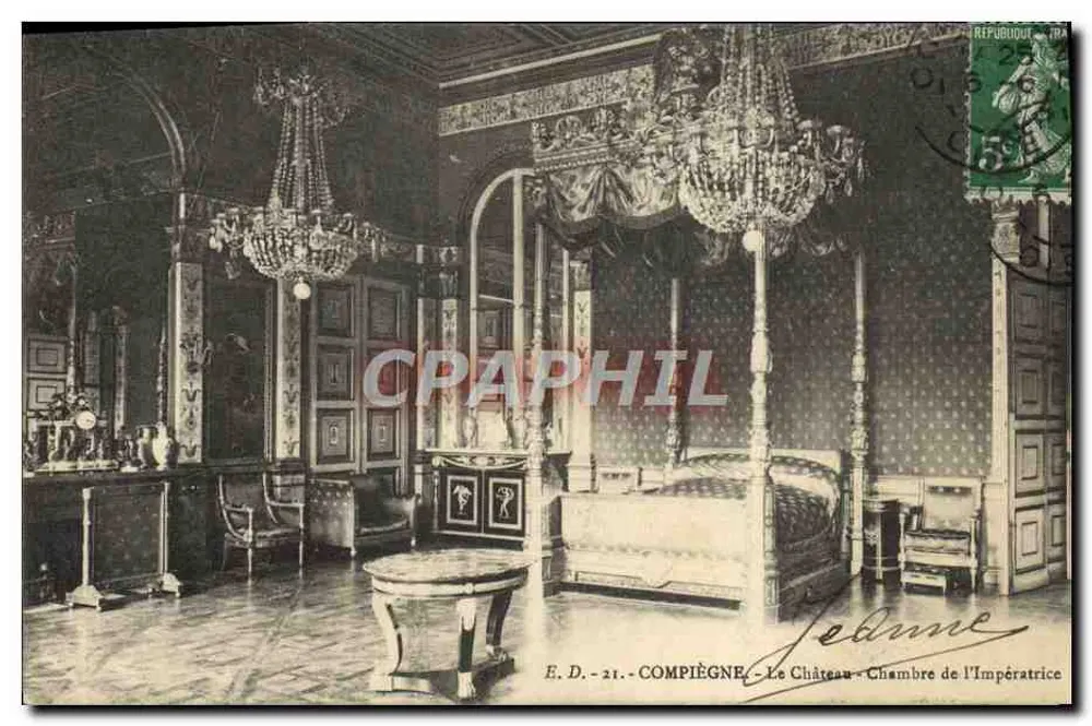 Castelo de Compiègne — Quarto da Imperatriz — E.D. - 21 - Frente