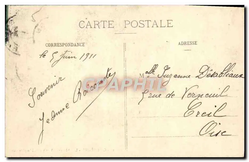 Castelo de Compiègne — Quarto da Imperatriz — E.D. - 21 - Verso