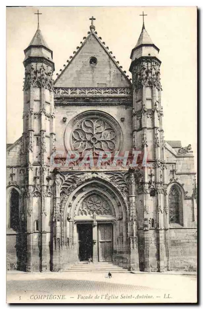 Compiègne — Facha da Igreja de São Antônio — LL. - Frente