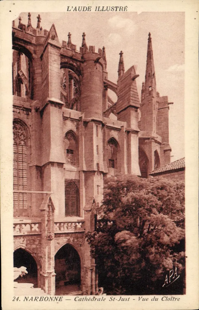 NARBONNE — Catedral de São Justo — Visão do Cloître — L'Aude Illustré, n°24 - Frente