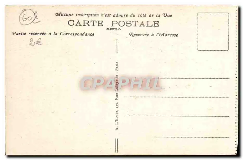 Floresta de Compiègne — Edifício que abriga o vagão do Armistício do 11 de Novembro de 1918 — Arthur Henry BOLING, Pasadena, Estados Unidos da América - Verso