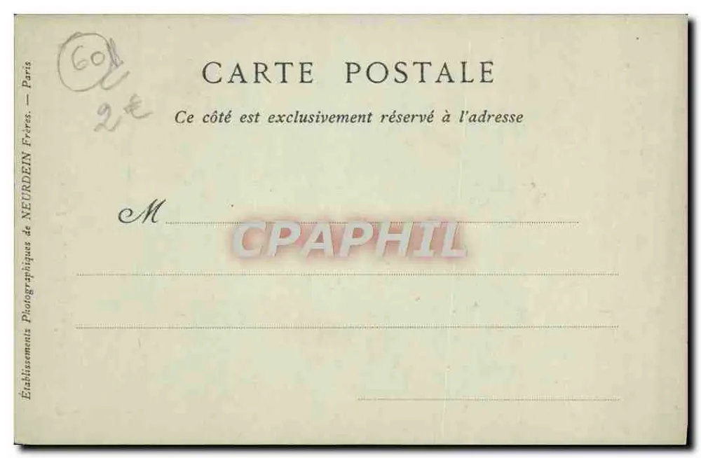 Château de Chantilly — Die Haupteingang und die Kapelle — Collections ND Phot - Rückseite