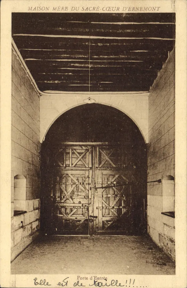 Mutterhaus des Heiligen Herzens von Ernemont — Holztür — Verlag Riche-Rouët - Vorderseite