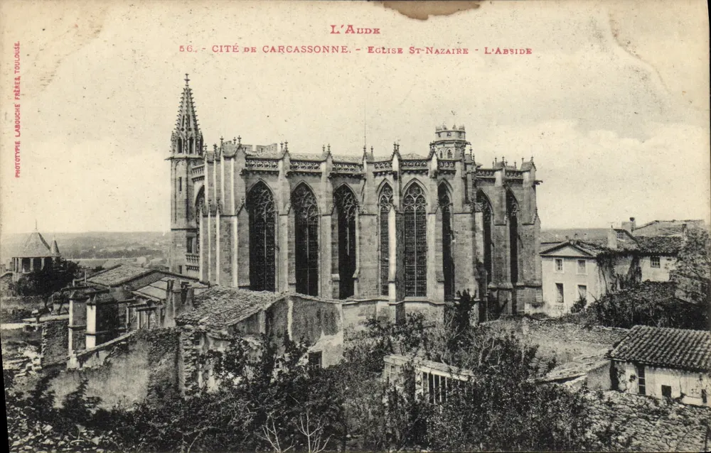 Cité de Carcassonne — Église Saint-Nazaire — L'Abside — Phototypie Labouche Frères Toulouse - Vorderseite