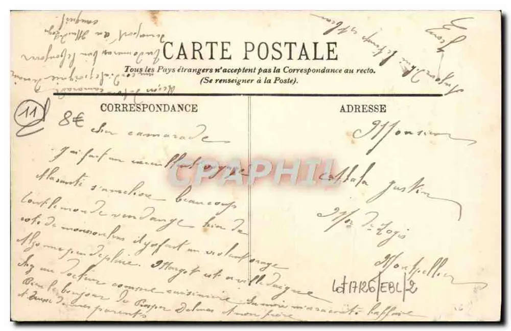 Carcassonne — Ansicht der Aude — LL. — Nr. 97 - Rückseite