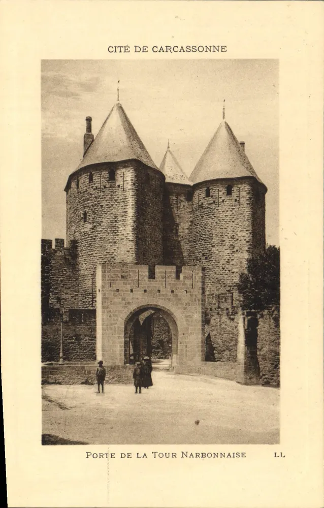 Tor der Narbonnaise-Turm — Stadt Carcassonne — LL - Vorderseite