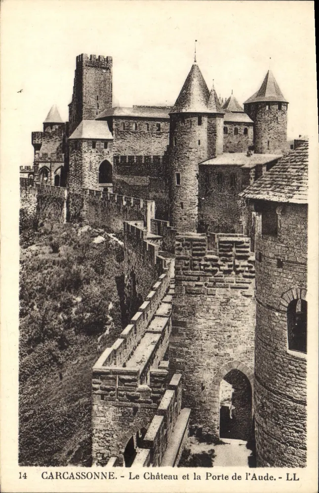 Carcassonne - Das Schloss und das Tor der Aude - LL - Vorderseite