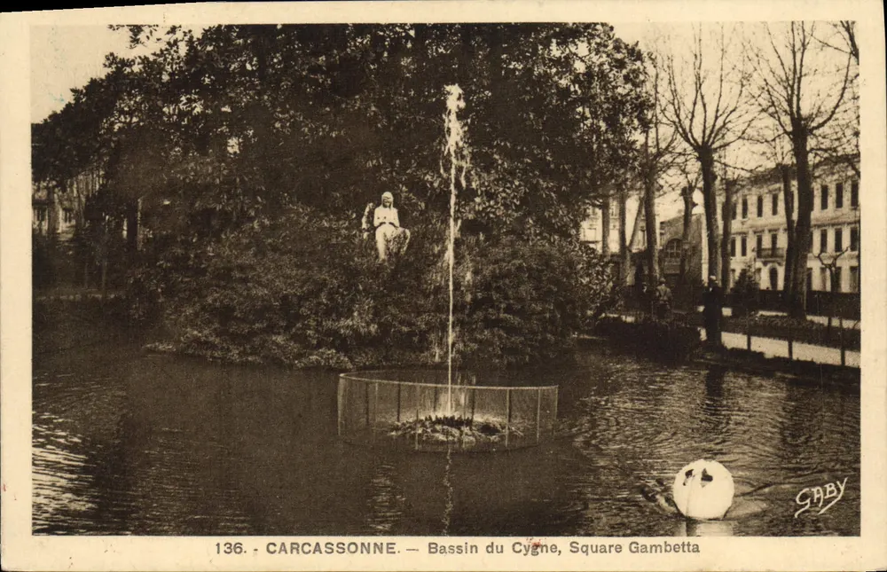 Carcassonne — Bassin du Cygne, Square Gambetta — Gaby, n°136 - Vorderseite