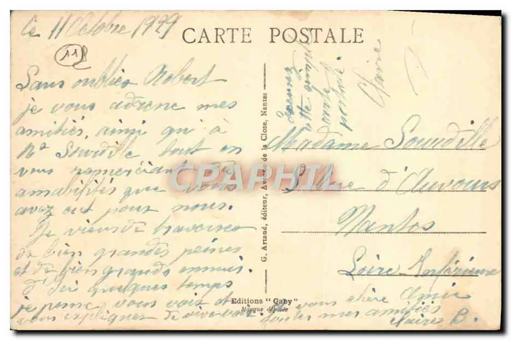 Carcassonne - Igreja de São Vicente — Gaby, n°155 - Verso