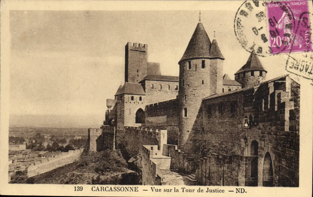 Carcassonne — Ansicht der Justizturm — ND. — Verlag ND, n° 139 - Vorderseite