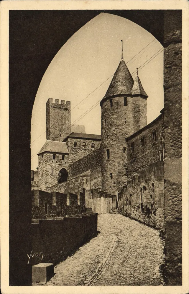 Carcassonne — Die Avant-Porte und die Turm der Gerechtigkeit — Éditions d'Art YVON, Paris - Vorderseite