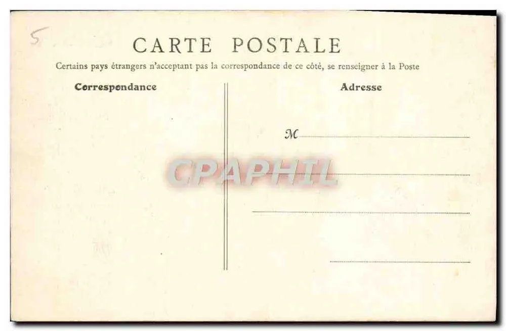 Chantilly — Allées do Parque — Edição das Galerias Modernas, Creil, n°48 - Verso