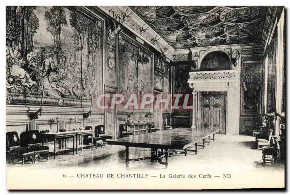 Schloss Chantilly — Die Galerie der Rehe — Verlag Letellier, Paris - Vorderseite