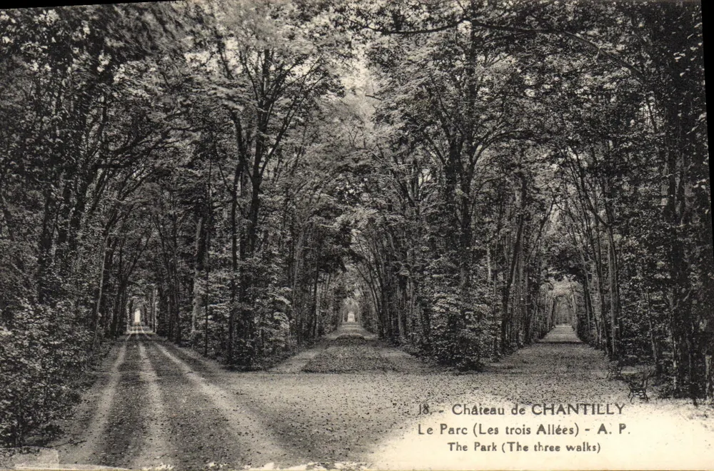 Château de Chantilly — Der Park (Die drei Alleen) — A.P. - Vorderseite