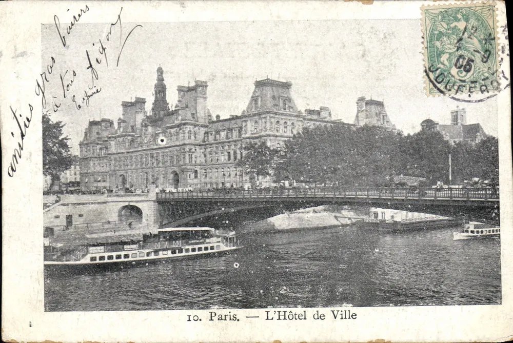 Paris — O Hotel de Ville — Editor não identificado, n° de série 10 - Frente