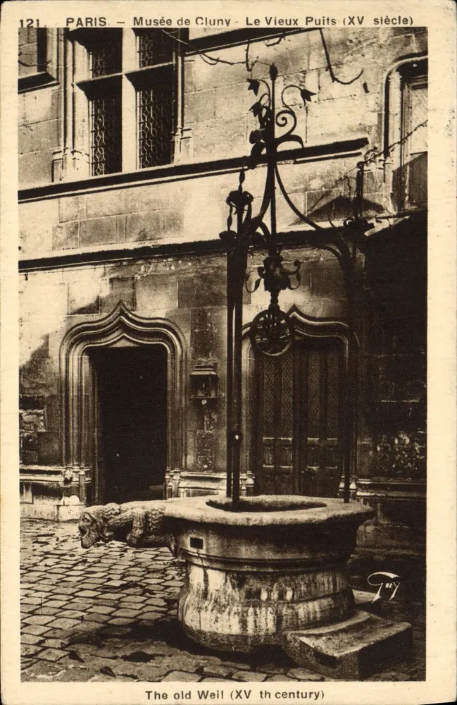 Paris - Museu de Cluny - O Velho Poço (século XV) — editor Tuy, n° 121 - Frente