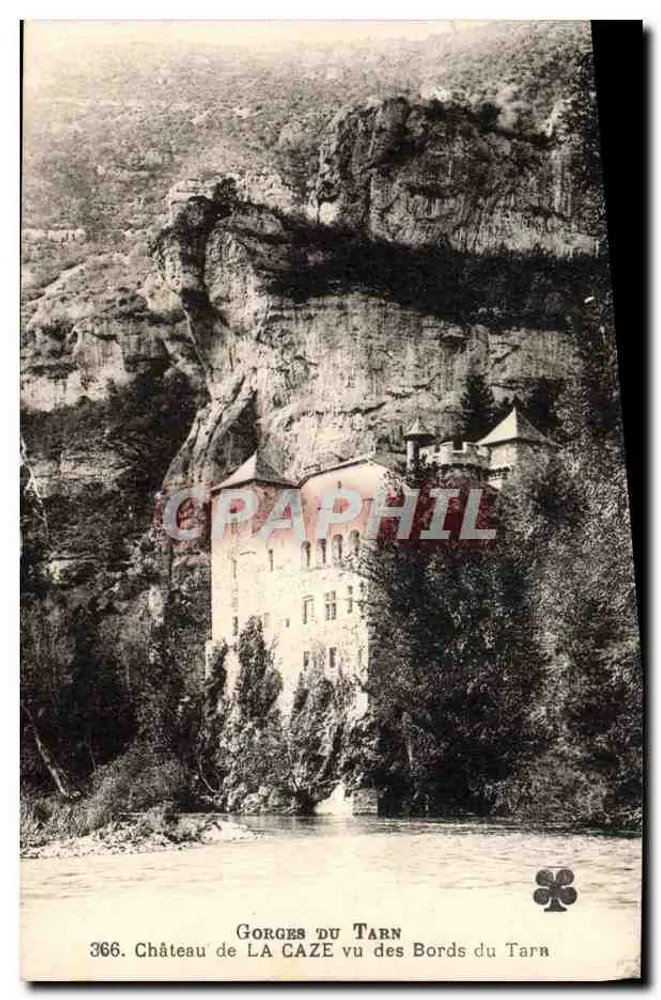 Schloss LA CAZE von den Ufern des Tarn gesehen — Gorges du Tarn, Nr. 366 - Vorderseite