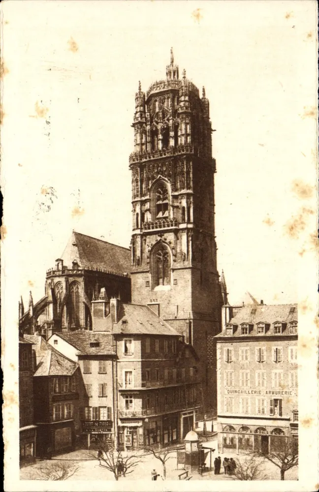 Der Turm der Kathedrale und Place de la Cité — Rodez — Verlag FLIM, n°194 - Vorderseite