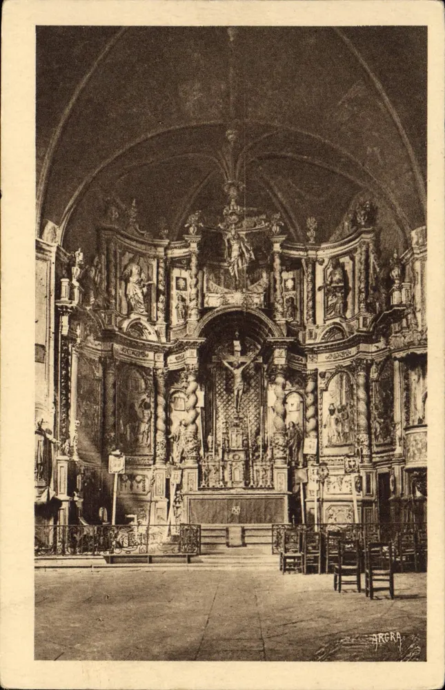 Villefranche-de-Rouergue — Kirche der Schwarzen Bußbrüder — Das Altarbild (17. Jahrhundert) — Arts Graphique Toulouse - Vorderseite
