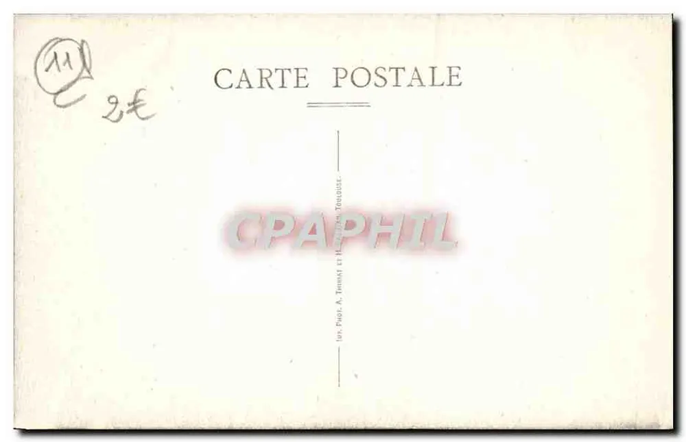 Cidade de Carcassonne — A Entrada do Castelo — Fot. A. Thirman e H. Haraud, Toulouse - Verso