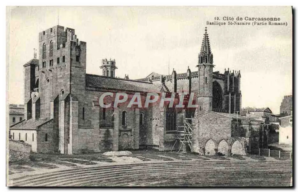 Cité de Carcassonne — Basilique Saint-Nazaire (Römischer Teil) — A. Thibaut et H. Rousset, Toulouse - Vorderseite