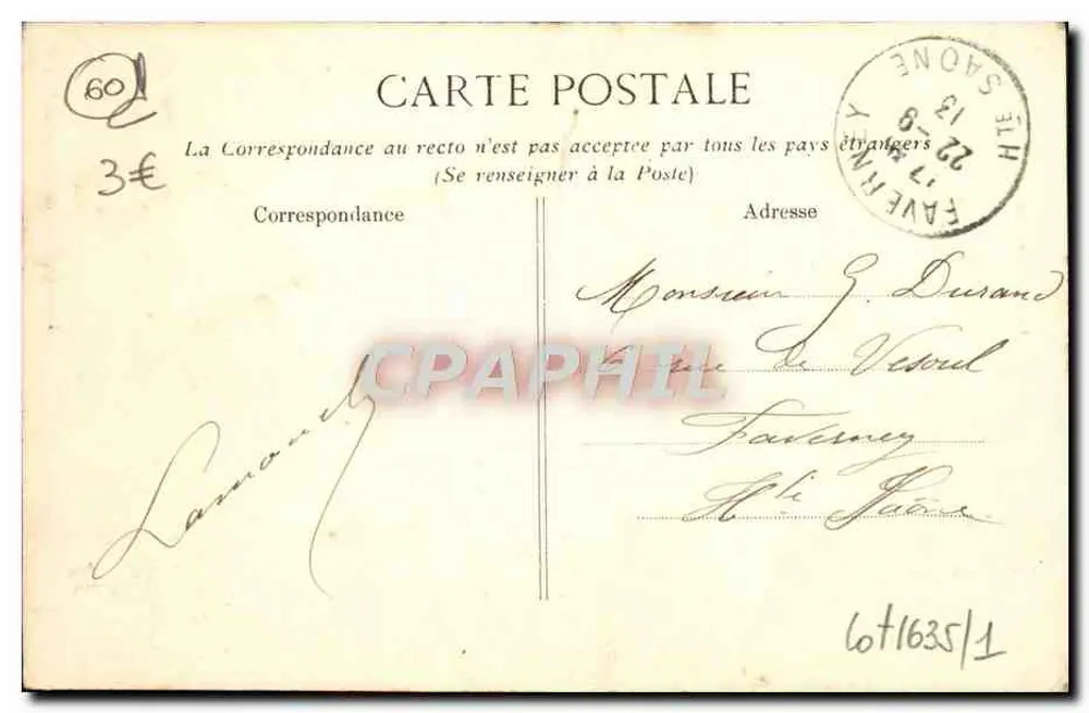 Castelo de Chantilly — vista do castelo com pátio — Frémont, Beaumont-sur-Oise, n°17 - Verso