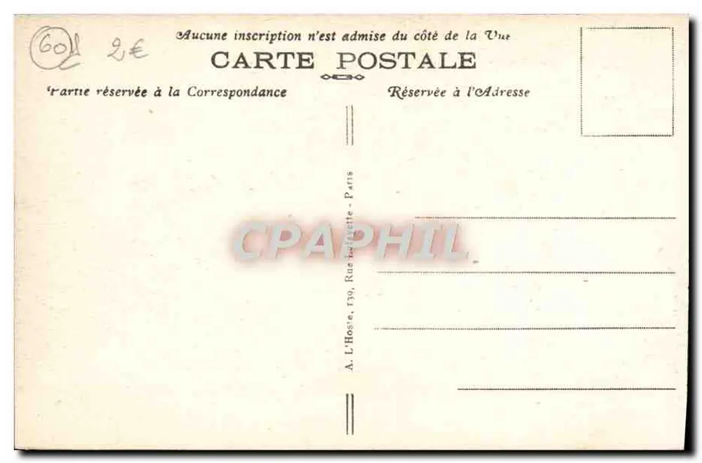 Innenraum des Zuges des Marschalls Foch in Compiègne — Ort, an dem der Waffenstillstand am 11. November 1918 unterzeichnet wurde — L.H. Paris - Rückseite