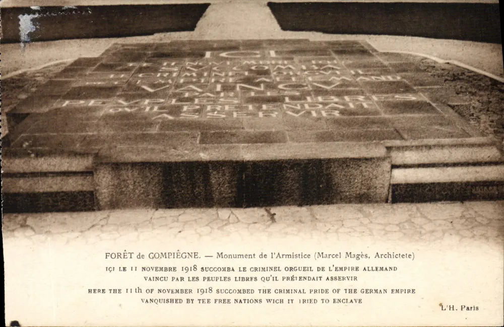 Foresta di Compiegne — Monumento dell'Armistizio — Marcel Magès, Architetto - Recto