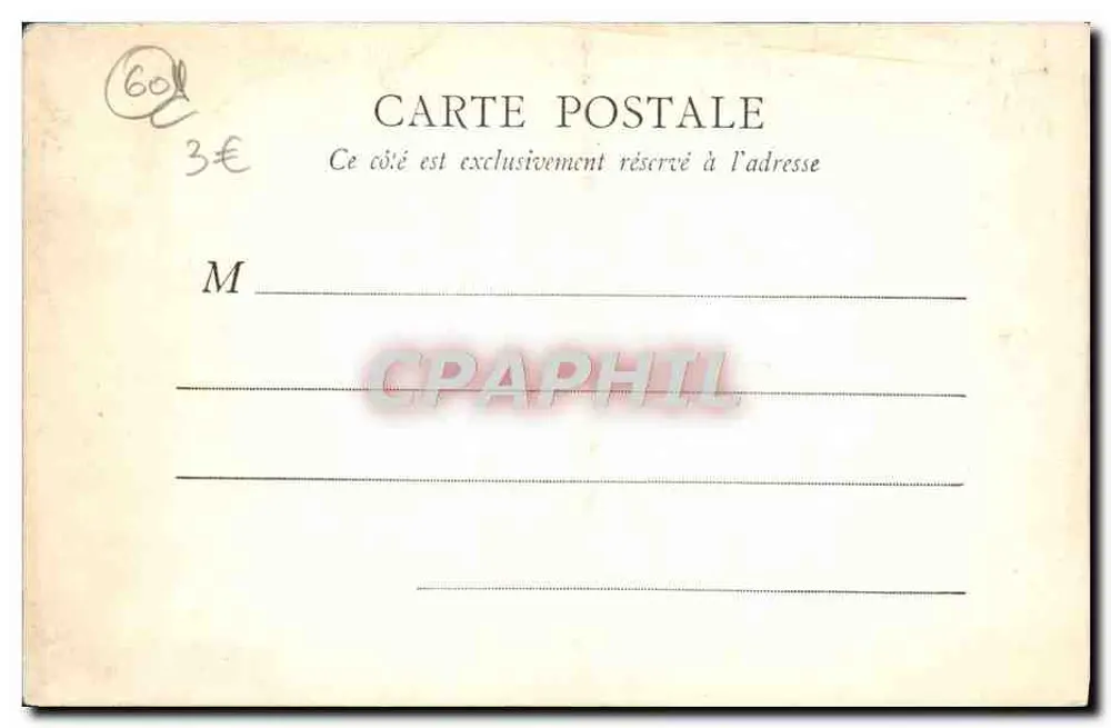 Compiègne — Vista tirada da Terrasse do Palácio — B.F., Paris - Verso