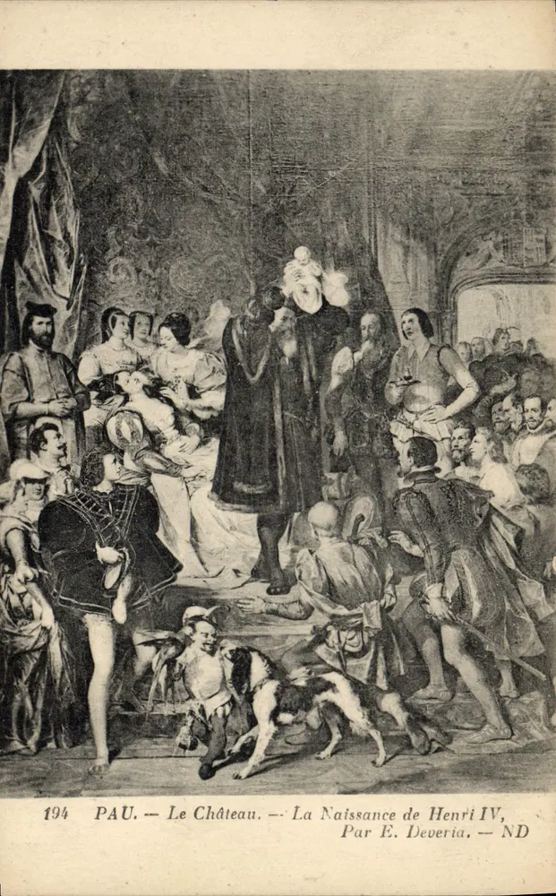 Pau — Das Schloss — Die Geburt von Henri IV — Von E. Deveria — ND - Vorderseite