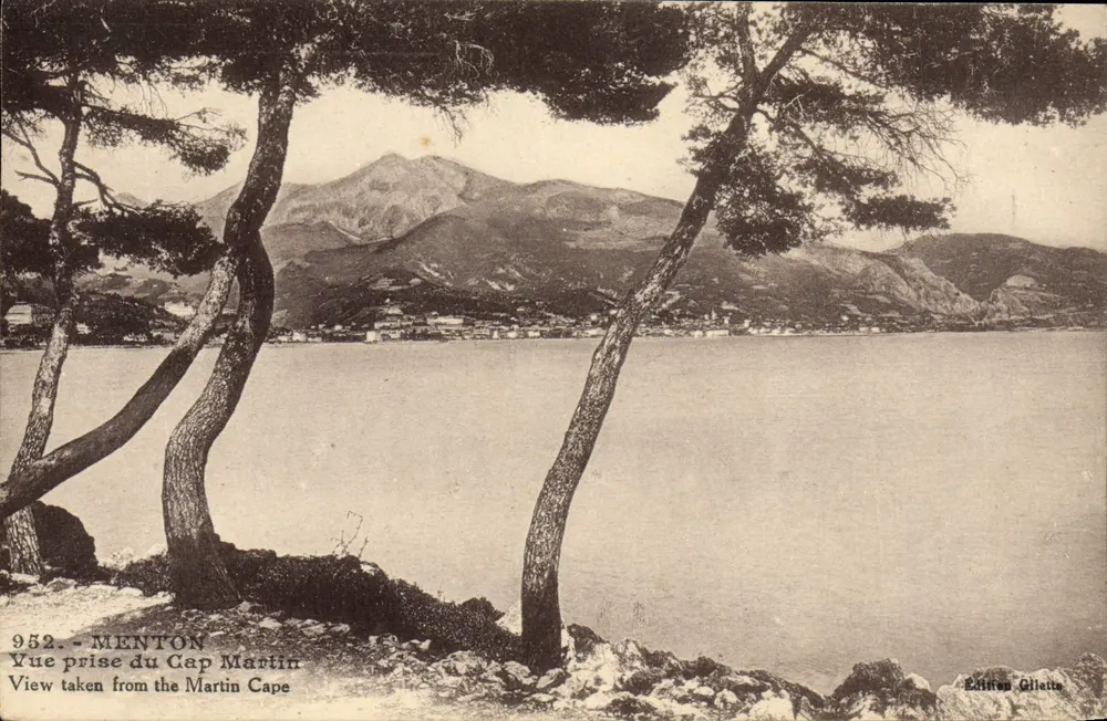 Menton — Vista tirada do Cap Martin — Éditions Gliatta, n° 952 - Frente