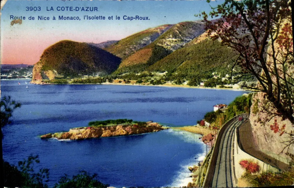 Route de Nice à Monaco, l'Isolette et le Cap-Roux — La Côte-d'Azur, n°3903, éditeur Photochrome A.D.I.A. - Vorderseite