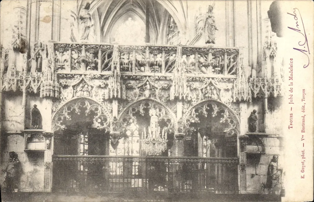 Jubé da Madeleine — Troyes — E. Guyot, fot. — Yv'e Bertraud, edit., Troyes - Frente