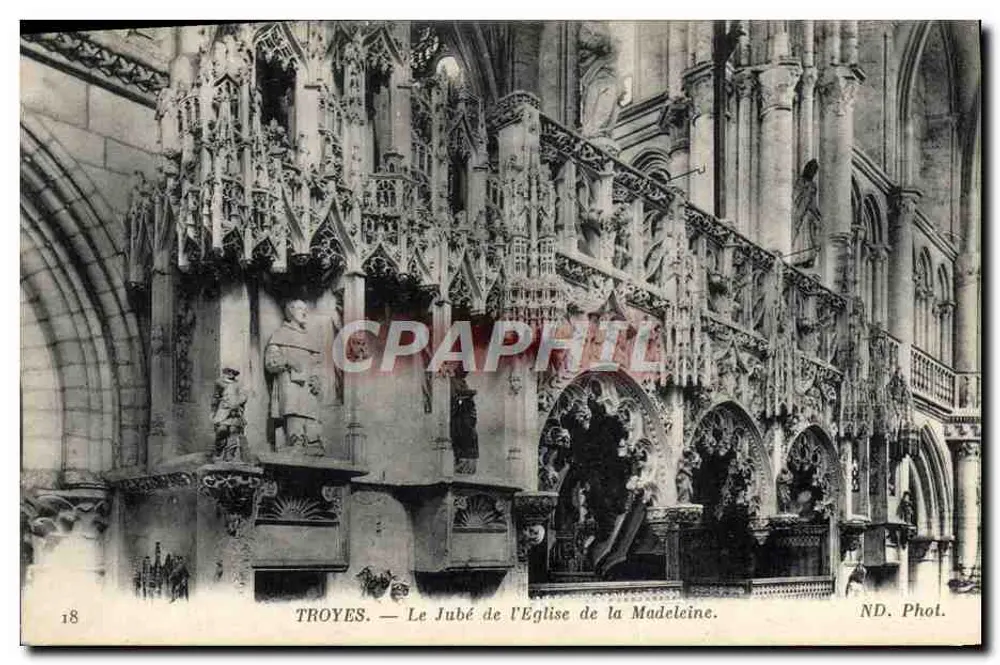 Troyes — Der Jubé der Kirche der Madeleine — ND. Foto. - Vorderseite
