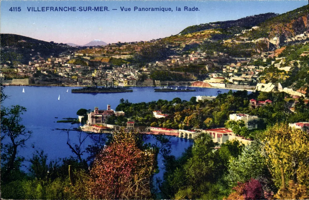 Villefranche-sur-Mer — Panoramablick, der Hafen — Photochromie A.D.T.A. (A.M.C.) - Vorderseite