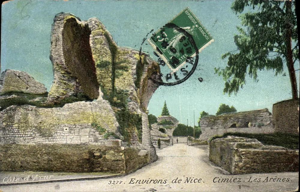 Cimiez. As Arenas — Arredores de Nice — Editor desconhecido, n° 3277 - Frente
