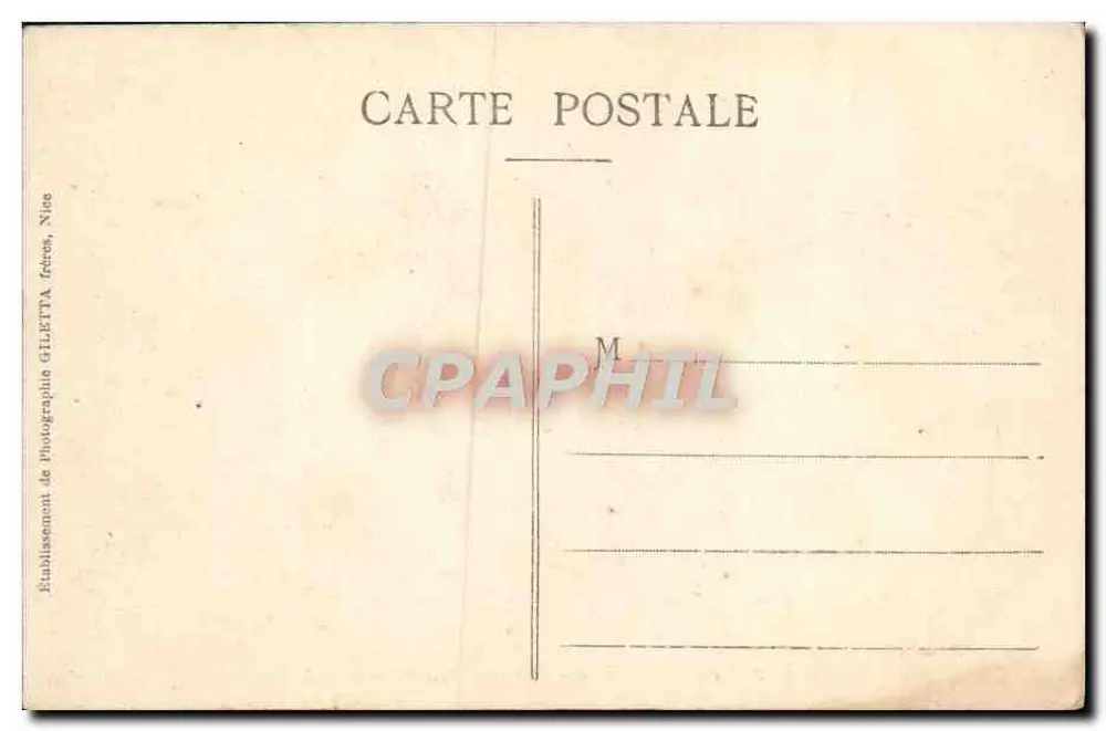 Nice — Avenue Masséna — Casino und Jardin des Palmiers — Edition Gilletta, phot. Nice - Rückseite