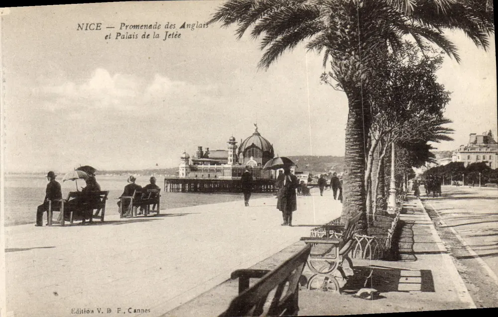 NICE — Promenade des Anglais e Palácio da Jetée — Edição V. D. F., Cannes - Frente