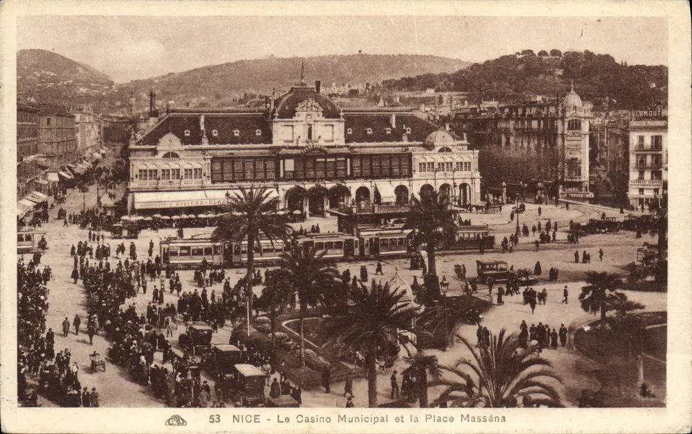 Nice - Das Municipale Casino und Place Masséna — Verlag Vernout, n° 53 - Vorderseite