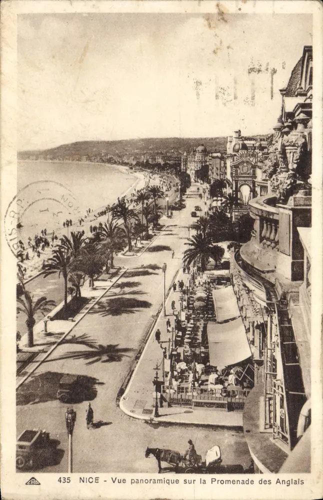 NICE - Panoramablick auf die Promenade des Anglais — Verlag ARA, Nr. 435 - Vorderseite