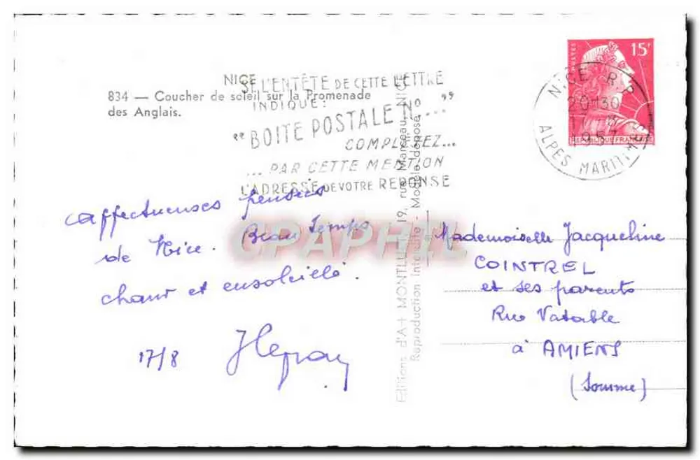Nice — Promenade des Anglais — Ediciones D'A+ Montillet - Reverso