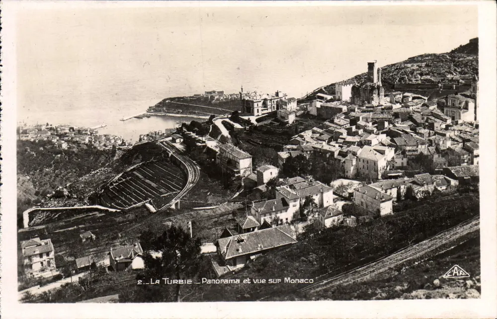 La Turbie — Panorama und Aussicht auf Monaco — A.P. Strasbourg - Vorderseite