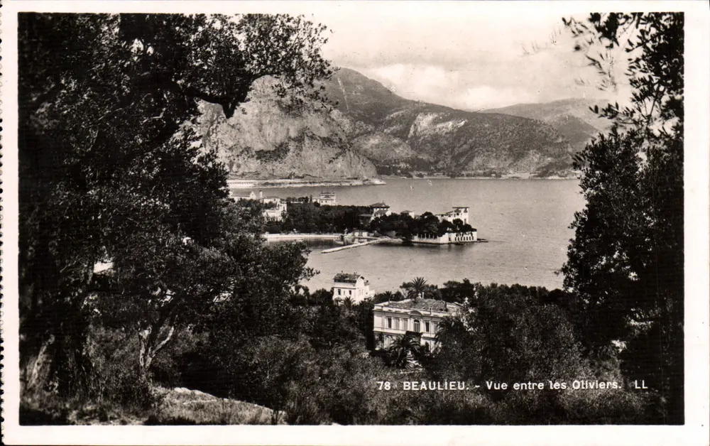 Beaulieu — Vista entre los olivos — LL - Anverso