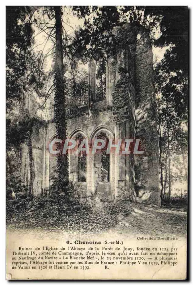 Ruines de l'église de l'abbaye de la Forêt de Jouy — Chenoise (S.-et-M.) — Collection Drouillette - Vorderseite