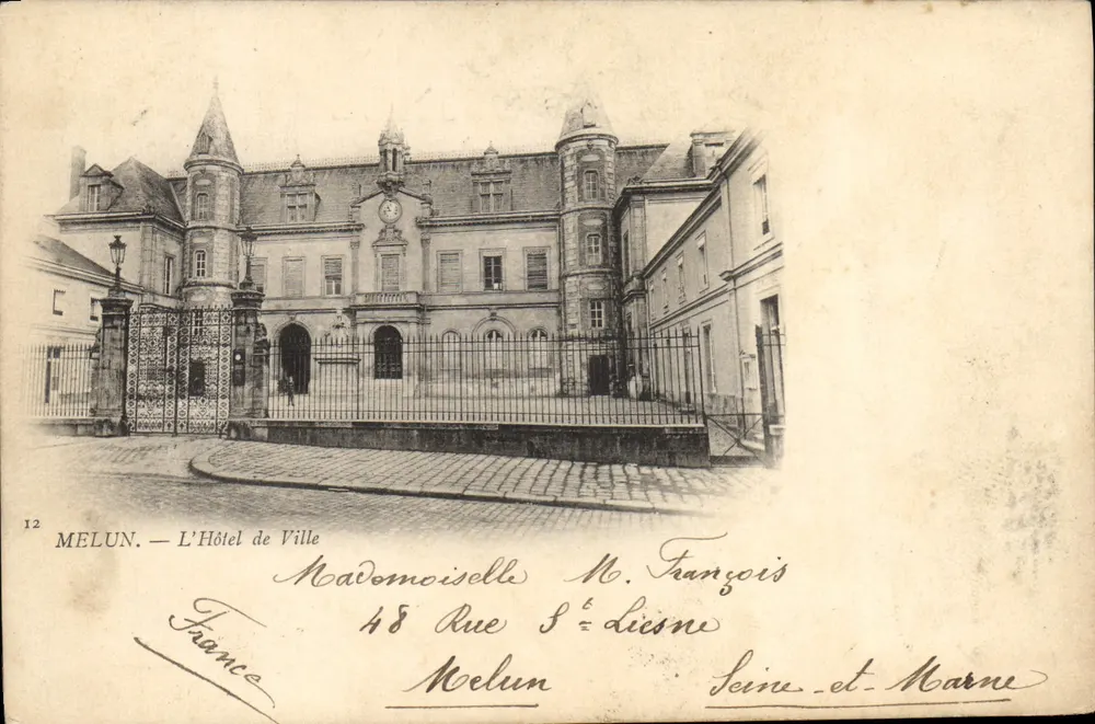 Melun — A Prefeitura — editor desconhecido, n° 12 - Frente