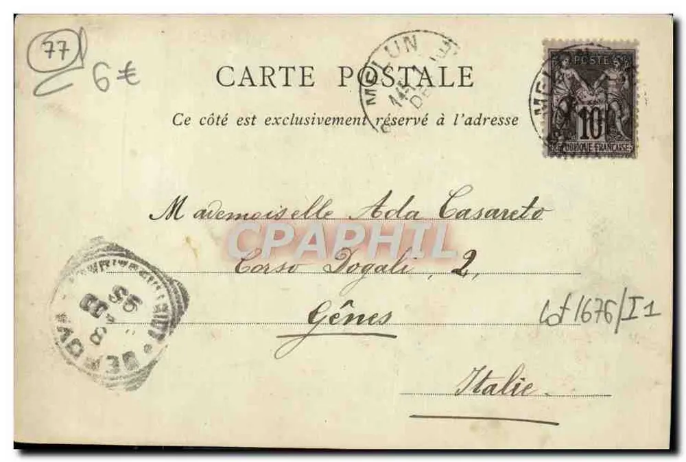 Melun — A Prefeitura — editor desconhecido, n° 12 - Verso