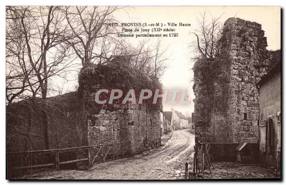 Provins (S.-et-M) - Oberstadt - Tor von Jony (12. Jahrhundert) - Vorderseite
