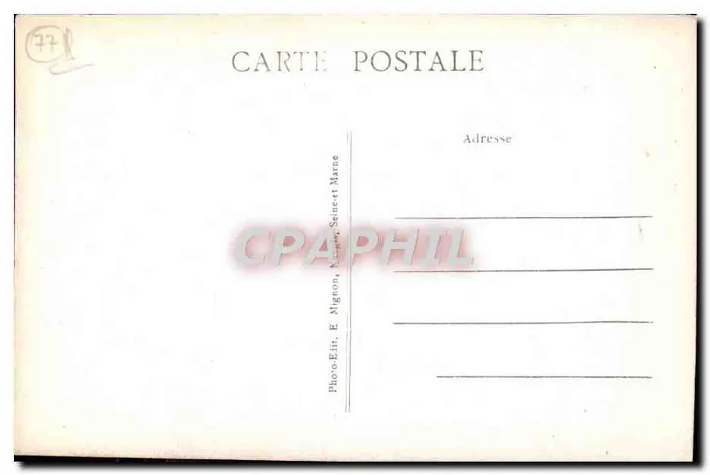 Provins (S.-et-M.) — Cidade Alta - Praça do Castelo — E. Mignnon, Seine-et-Marne, n°1148 - Verso